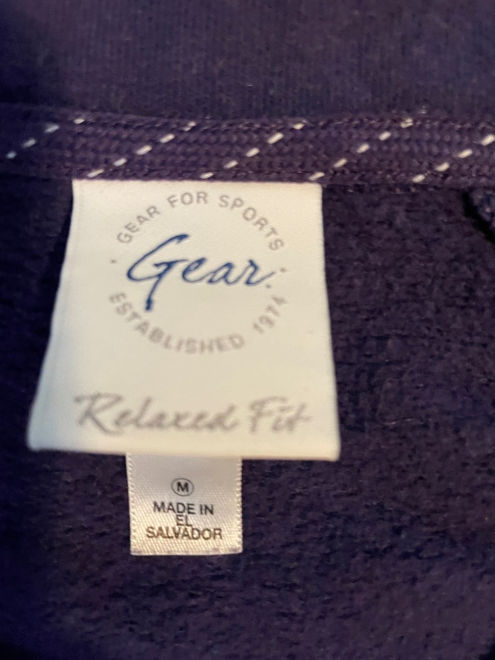 JMU - Relaxed Fit Purple Pullover - Sporty Quarter-Zip - Picture 2 of 4